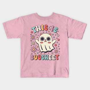 This is Boosheet Cute Cat Ghost Hallowen Pun Kids T-Shirt